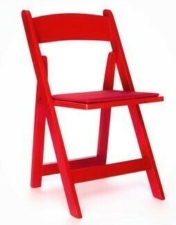 Folding Chair Wood Red