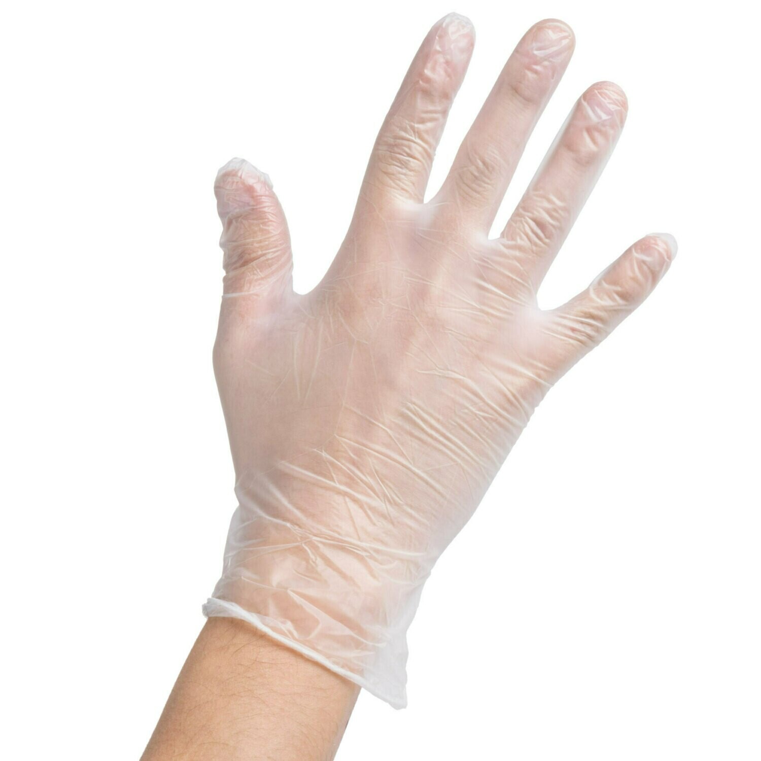 Large Powder-Free Disposable Vinyl Gloves - 100 Pack