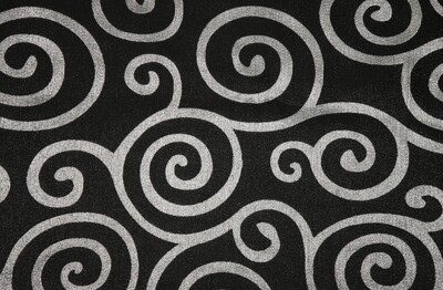 Black Metallic Scroll