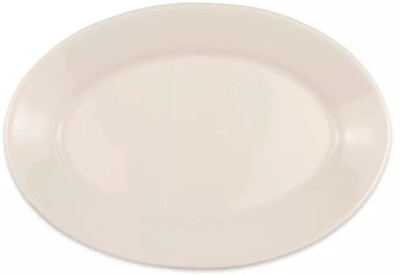 Ceramic Oval Platter IVORY - ​8" x 10"
