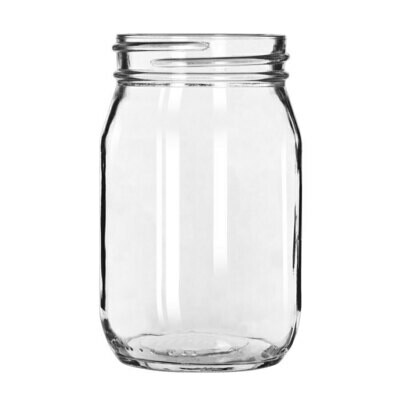 Mason Jar Glass 16 Oz. - Rack of 25 Glasses
