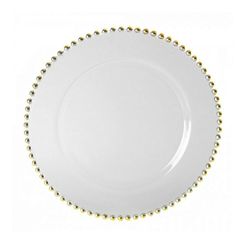 Glass Gold Bead Charger