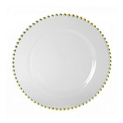Glass Gold Bead Charger