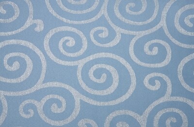Blue Metallic Scroll