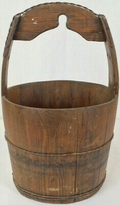 Antique Water Bucket - 13 1/2&quot; W x 21&quot; H