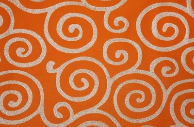 Orange Metallic Scroll