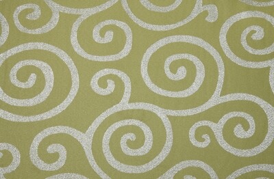 Lime Metallic Scroll
