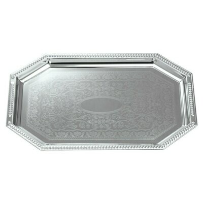 Stainless Octagon Tray - 14" x 20"