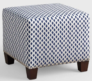 ​​​​Blue Pattern Ottoman
