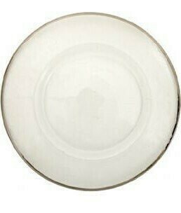 Silver Rim Hammered Glass Charger