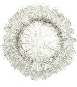 Silver Sponge Glass Charger