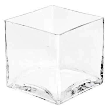 Glass Cube Bowl 5&quot;