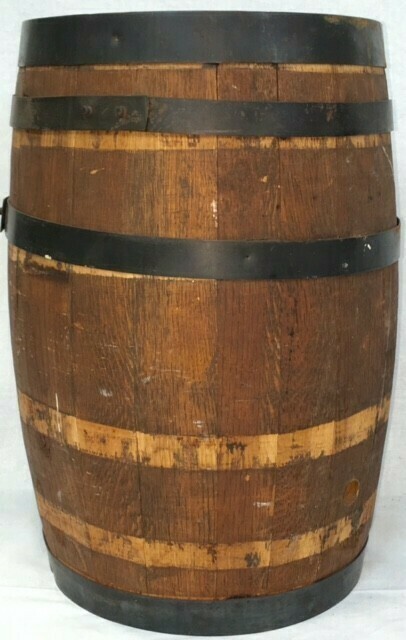 Antique Mini Wine Barrel - 12&quot; W x 18&quot; H