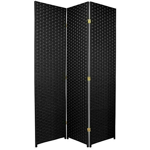 Black Folding Divider 3 Piece Screen - 6&#39; High