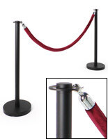 Black Stanchion Pole - Per Unit