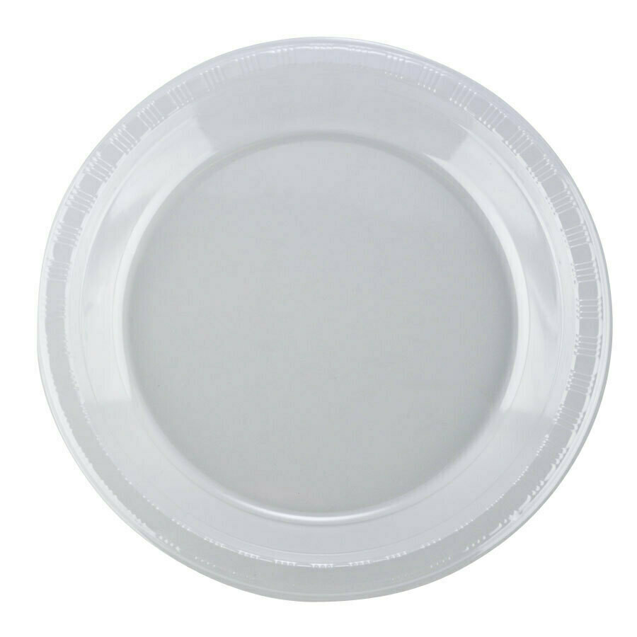 Clear Plastic Plate 9&quot; - Pack of 50