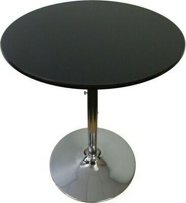 Black Top 30&quot; Round x 30&quot; High With Tulip Base