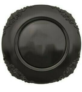 Black Scroll Melamine Charger