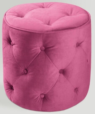 Pink Tufted Ottoman