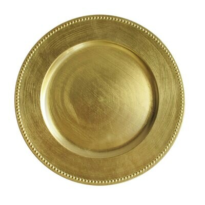 Gold Beaded Melamine Charger