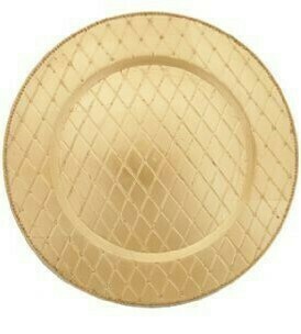 Gold Quilted Melamine Charger