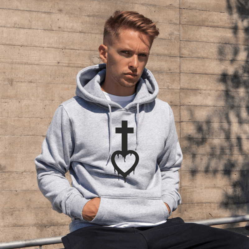 Cross V Heart Hoodie