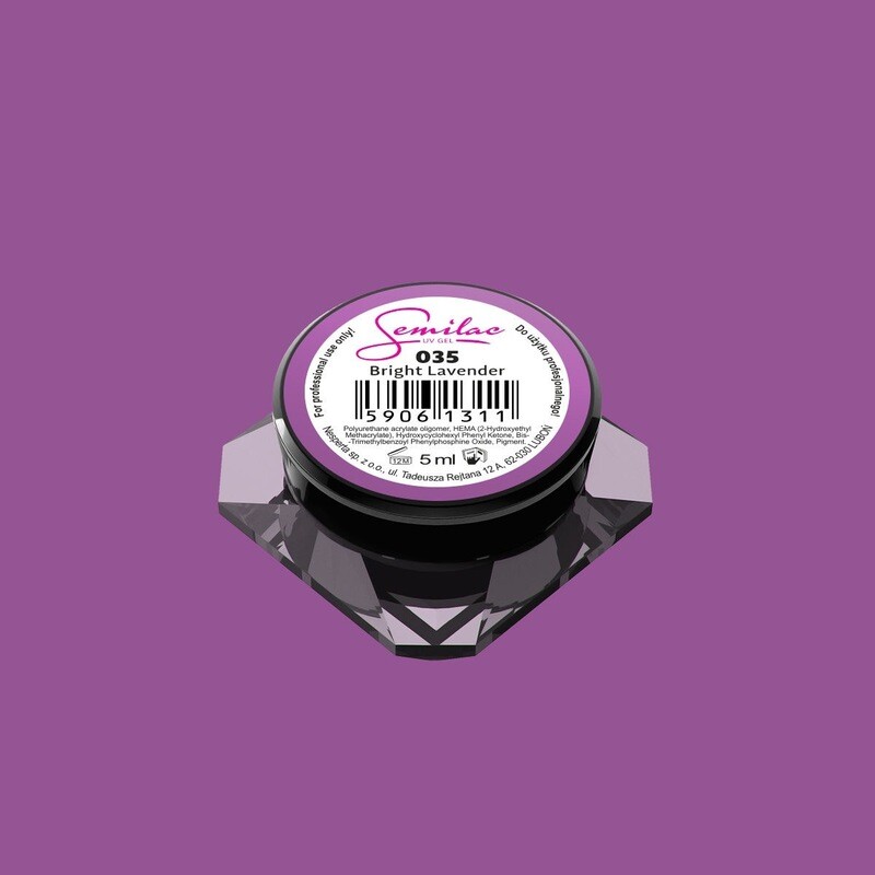 035 UV GEL COLOR SEMILAC BRIGHT LAVENDER 5ML