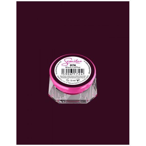 076 Gel Color Black Coffe