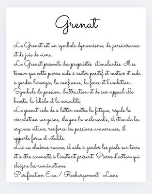 Bracelet en Grenat