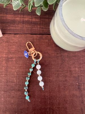 Talisman en Angelite et Turquoise