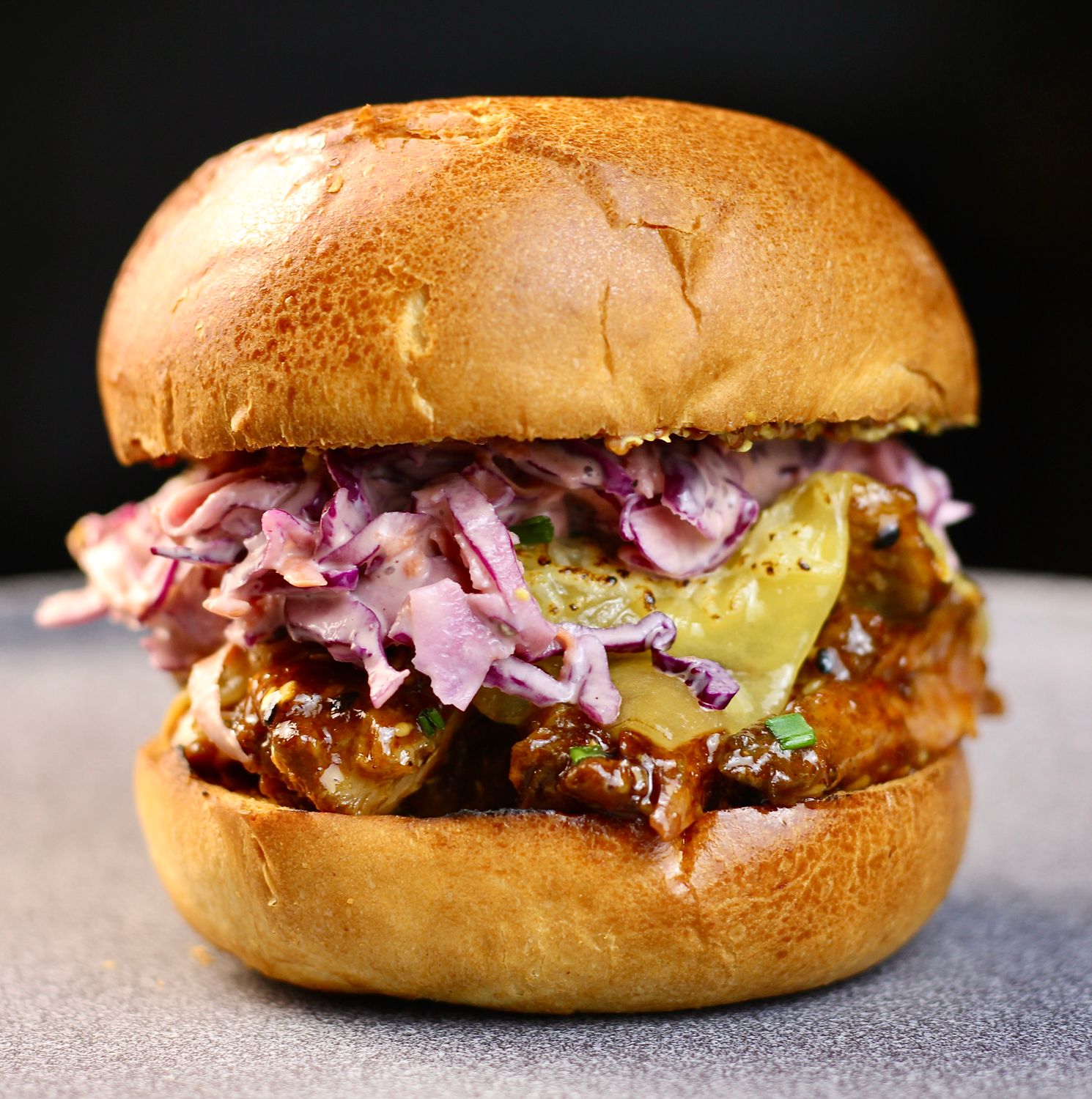 Duck confit burger