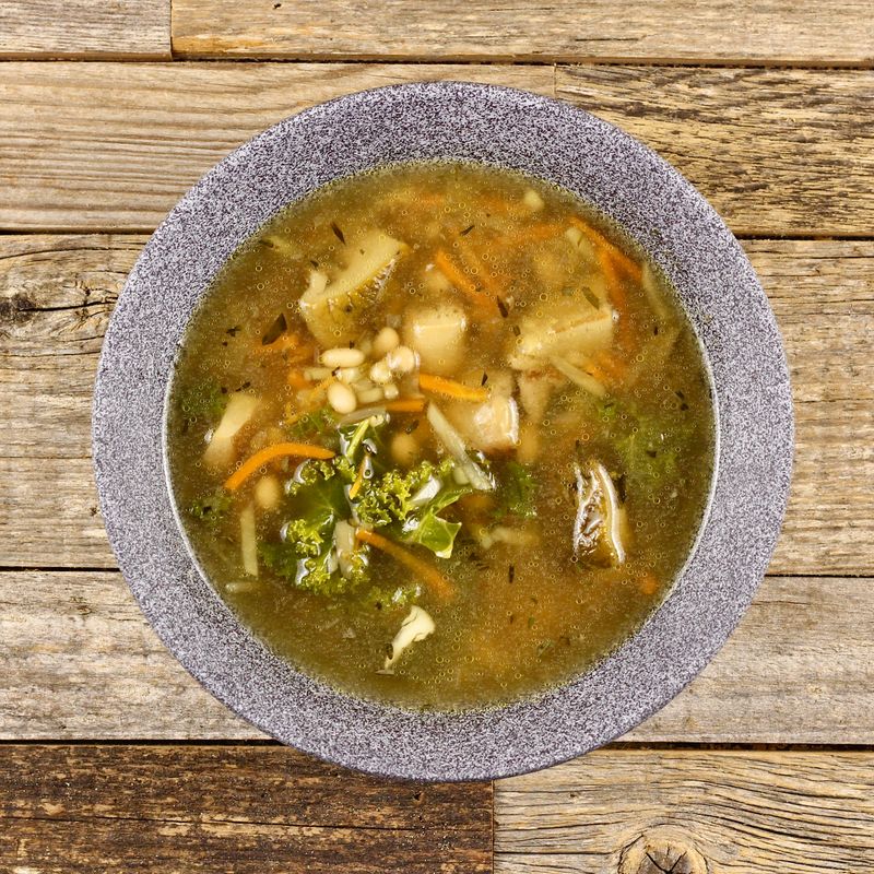 Porcini-beans soup