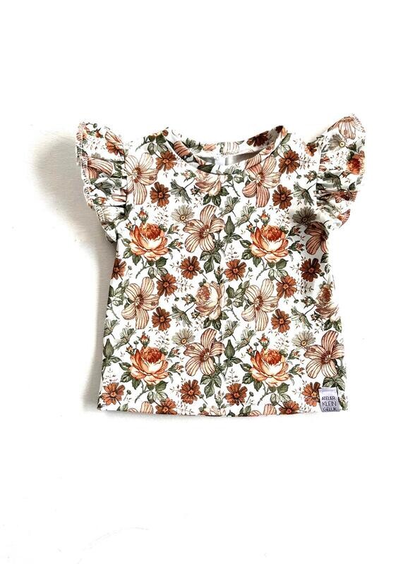 T-shirt met vleugel mouw