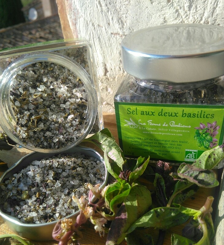 Sel de Camargue aux deux basilics BIO 150g