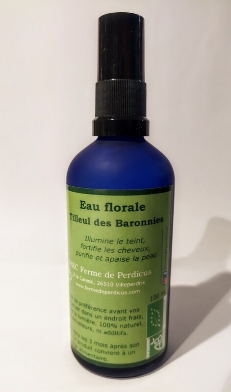 Eau florale de Tilleul des Baronnies BIO (spray - 100 mL ou recharge -  200mL)