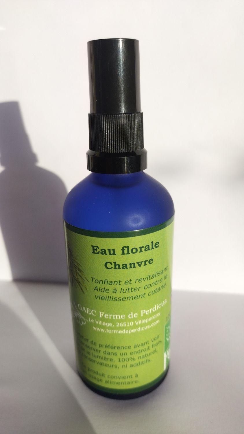 Eau florale de Chanvre cultivé en Bio  (spray - 100 mL)