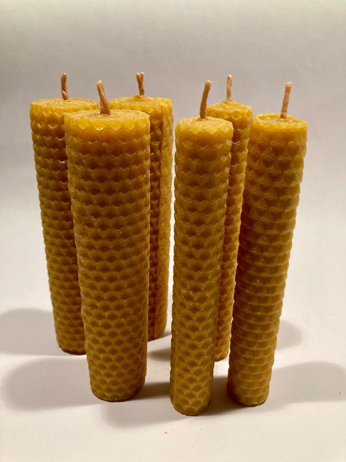 Bougies gaufrées 100% cire d'abeille