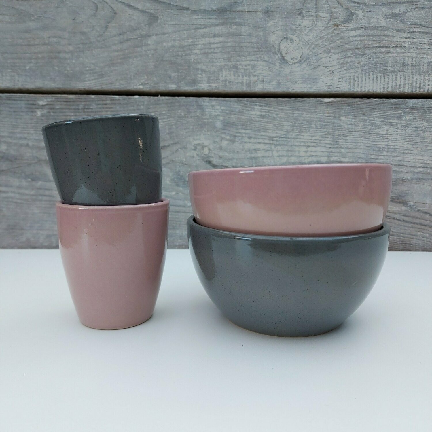 Mix & Match: 4-teiliges Set Becher&Schalen