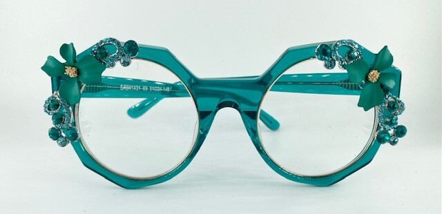 Green Octagonal Glasses