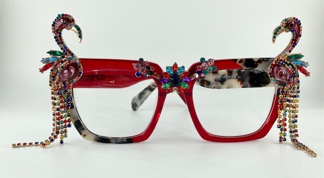 red and tortoise frames
