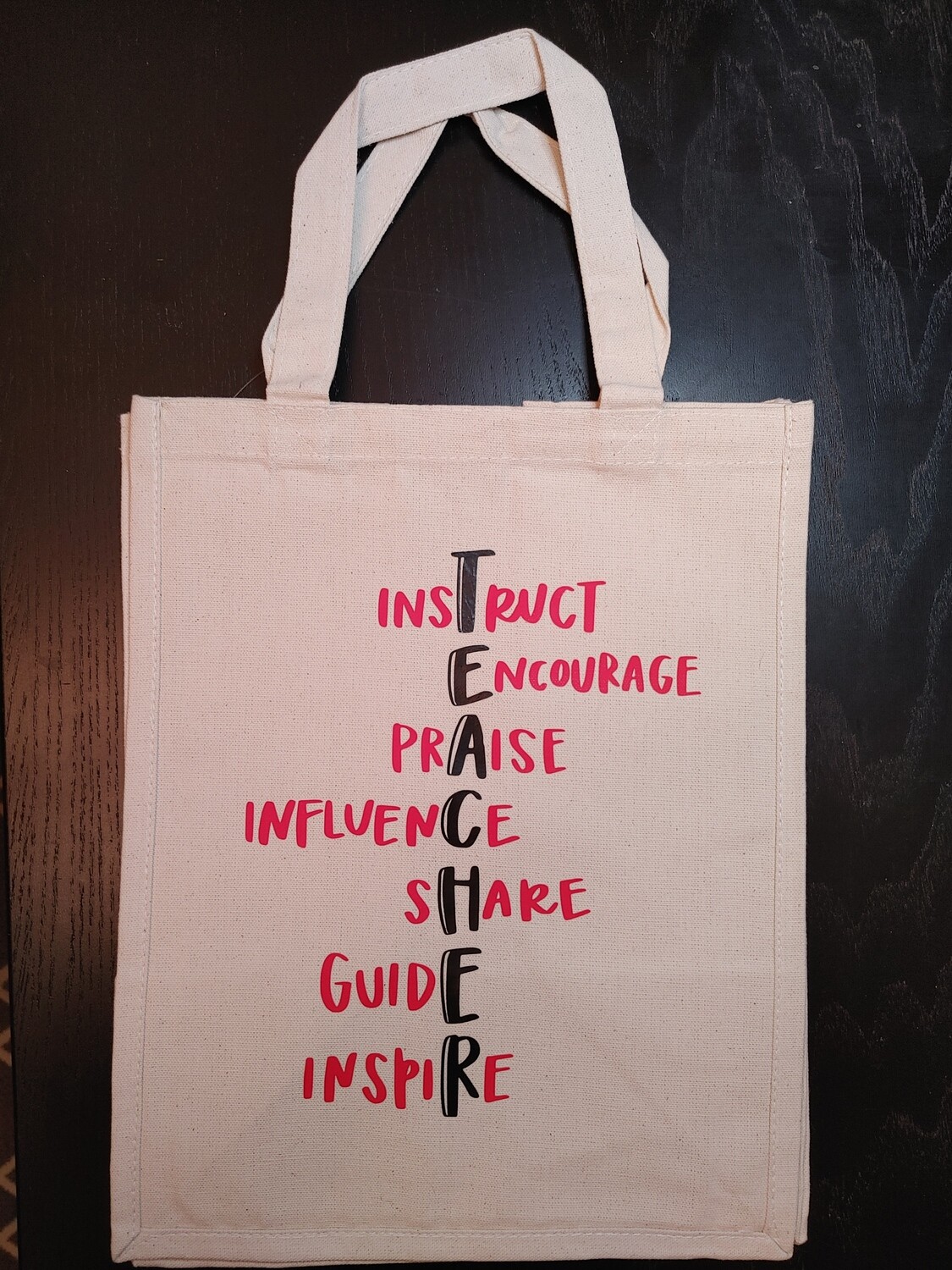 Large Canvas Tote Bag For Teachers