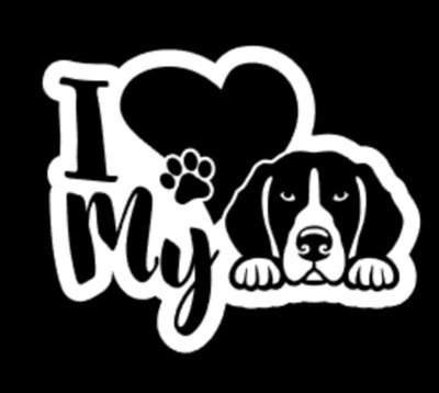 I Heart (Love) My Dog - Decal - Series 1
