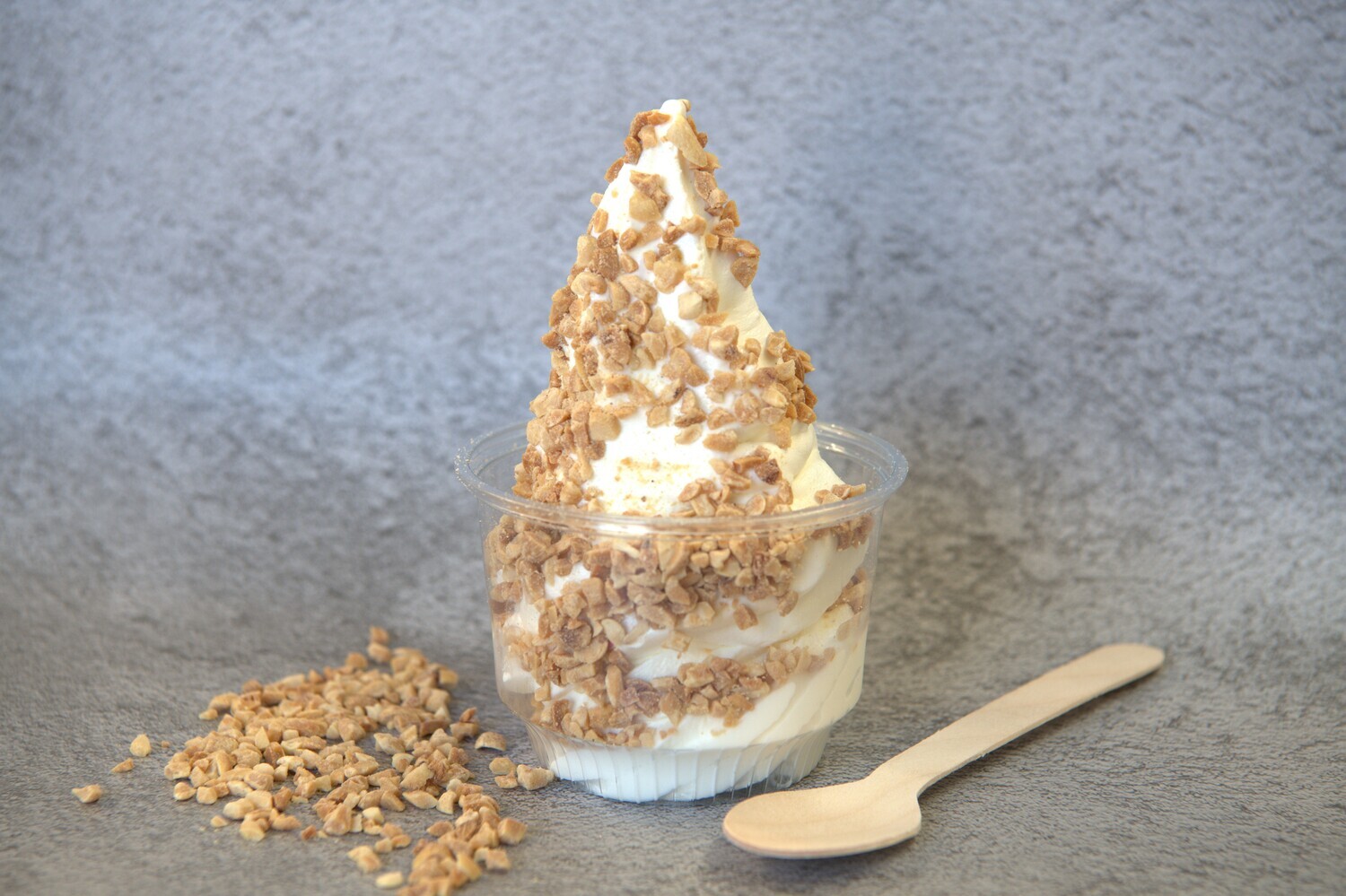 Double Cone Vanilla Soft Serve &amp; Nuts