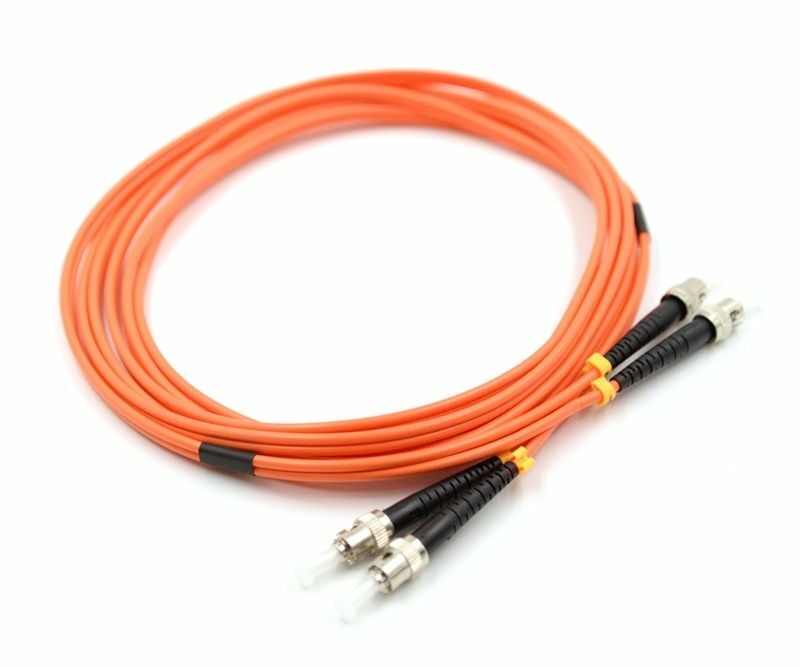 ST/PC to ST/PC Duplex OM1 Multimode Fiber Optic Patch Cable