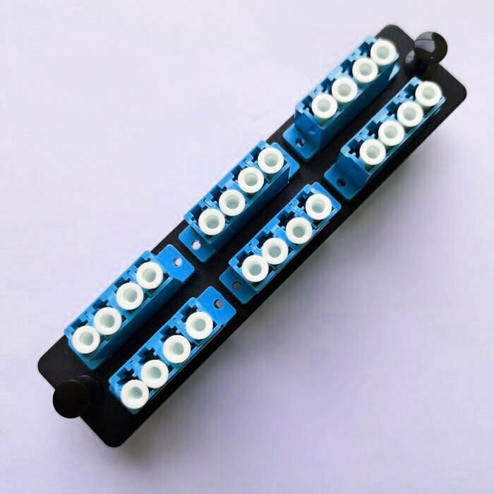 24 Fiber Quad Singlemode LC/UPC Insert Panel Blue
