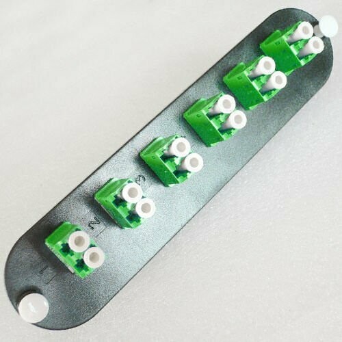 12 Fiber Singlemode LC/APC Insert Panel Green