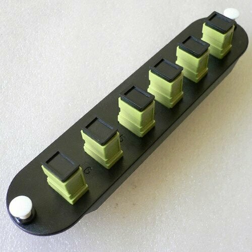 6 Fiber OM1 Multimode SC/PC Simplex Insert Panel Beige