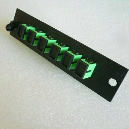 6 Fiber Singlemode SC/APC Insert Panel Green