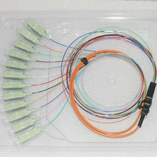 12 Fiber OM2 250um Ribbon Pigtails, Connectors: SC/PC