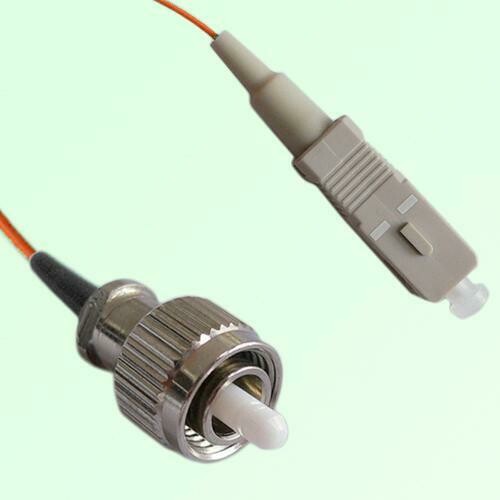 SC/PC to FC/PC Simplex OM1 Fiber Optic Patch Cable
